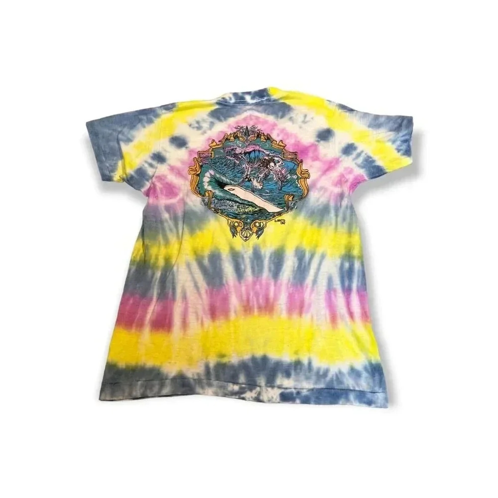 Screen Stars Mens Vintage Grateful Dead Tie Dye Single‎ Stitch Tshirt Sz M Heads